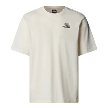 Camiseta THE NORTH FACE Flower Dome Relaxed Graphic Tee color blanco White Dune, vista frontal.