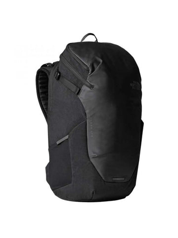 Mochila The North Face Kaban LTE color negro, vista frontal con diseño minimalista y funcional.