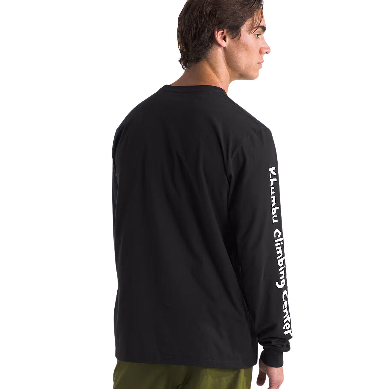 Hombre con la Camiseta The North Face L/S Climb Tee Negra espalda