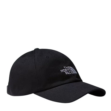 Gorra The North Face Norm Hat negra con visera curvada y logotipo bordado, vista frontal.
