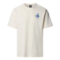 Camiseta The North Face Powder Days Relaxed color White Dune, vista frontal del producto sobre fondo neutro.