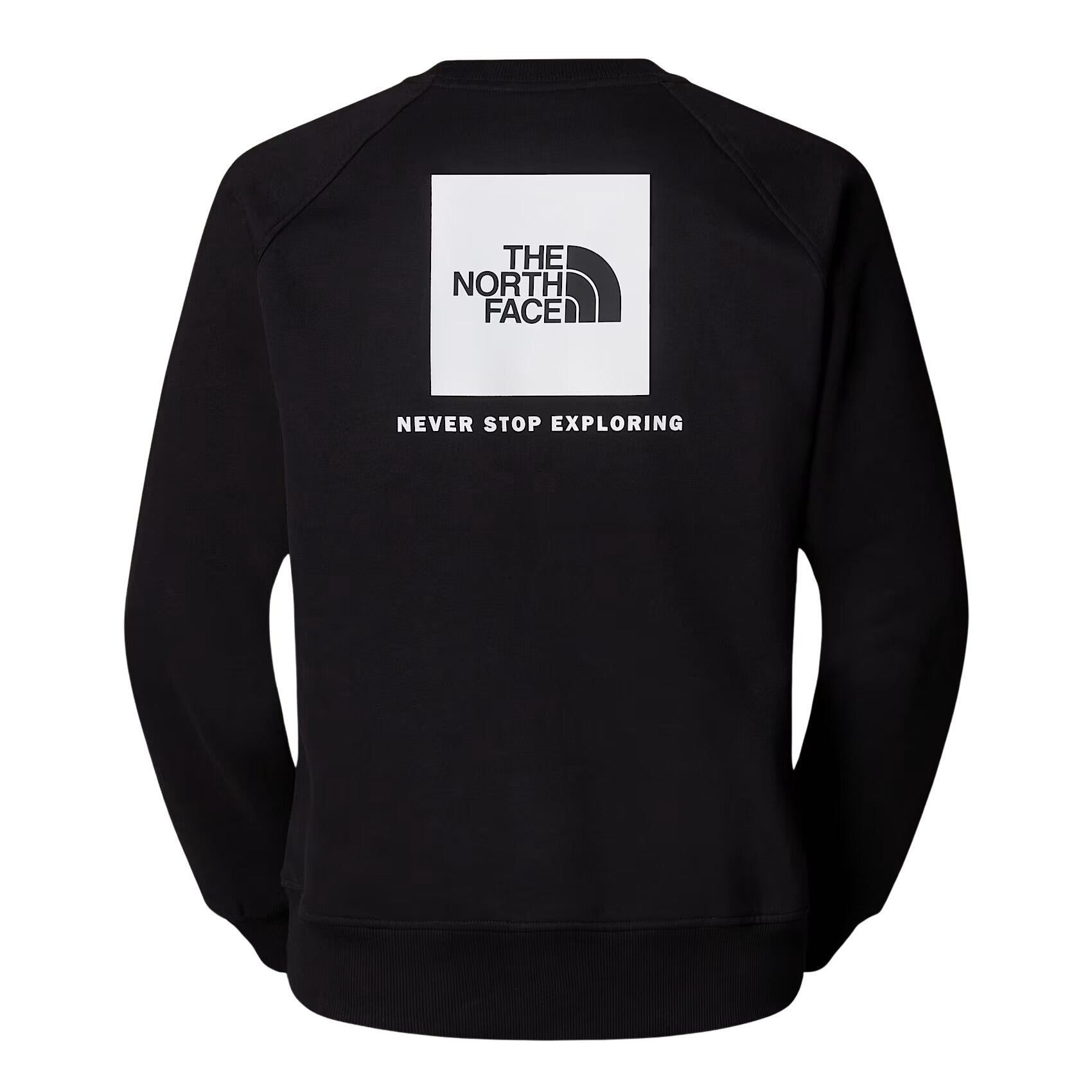 Hombre con Sudadera The North Face Raglan Redbox Crew Negra espalda