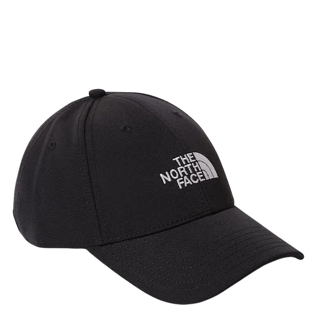 Gorra The North Face Recycled 66 Classic Hat color tfn black tfn white vista frontal con logotipo bordado.