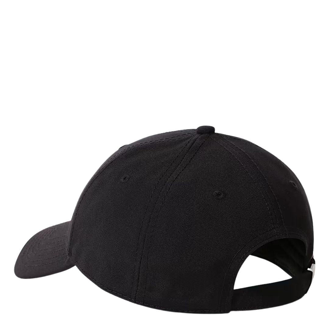 Gorra The North Face Recycled 66 Classic Hat color tfn black tfn white vista trasera con cierre ajustable.