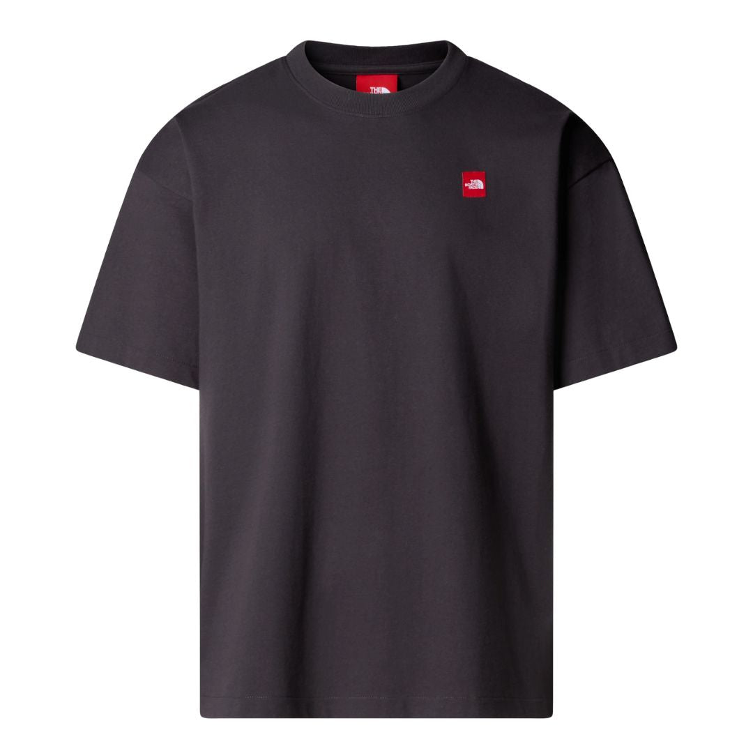 Camiseta The North Face Redbox S/S Tee en color obsidian, vista trasera, mostrando el diseño liso sin estampado.