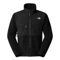 Chaqueta The North Face Retro Denali para hombre en color TFN Black con el logo en blanco, vista frontal completa con cremallera cerrada