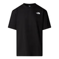 Camiseta The North Face SS NSE Oversized Tee en negro, vista frontal con logotipo de la marca en blanco en el pecho.