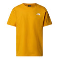 Camiseta The North Face S/S Redbox Tee amarilla con el logo The north Face estampado en blanco en el pecho