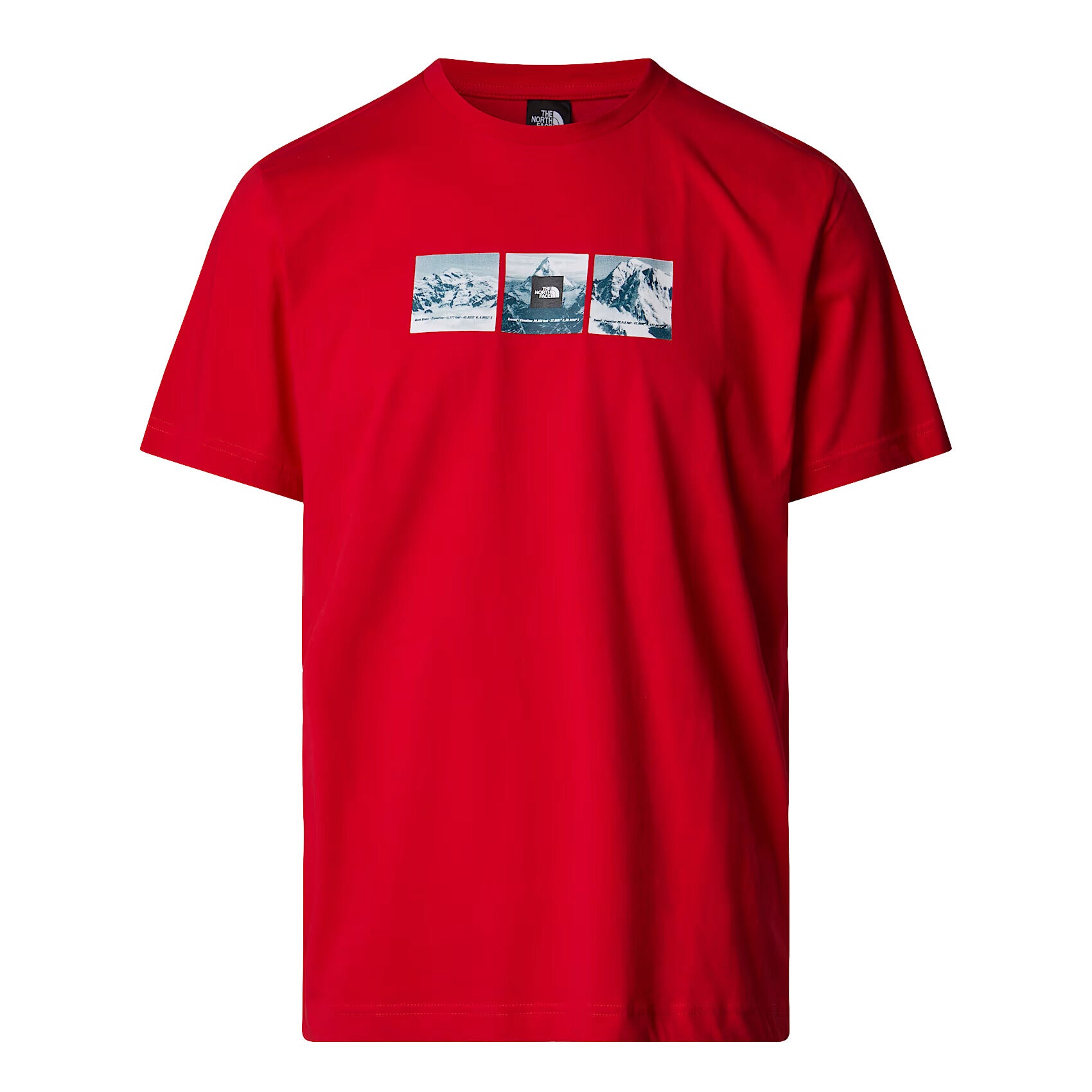 Frontal de la Camiseta The North Face S/S Tee Expedition System Graphic Roja