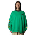 Chica con la Sudadera The North Face TNF X Yinka Ilori Graphic Crew Optic Emerald