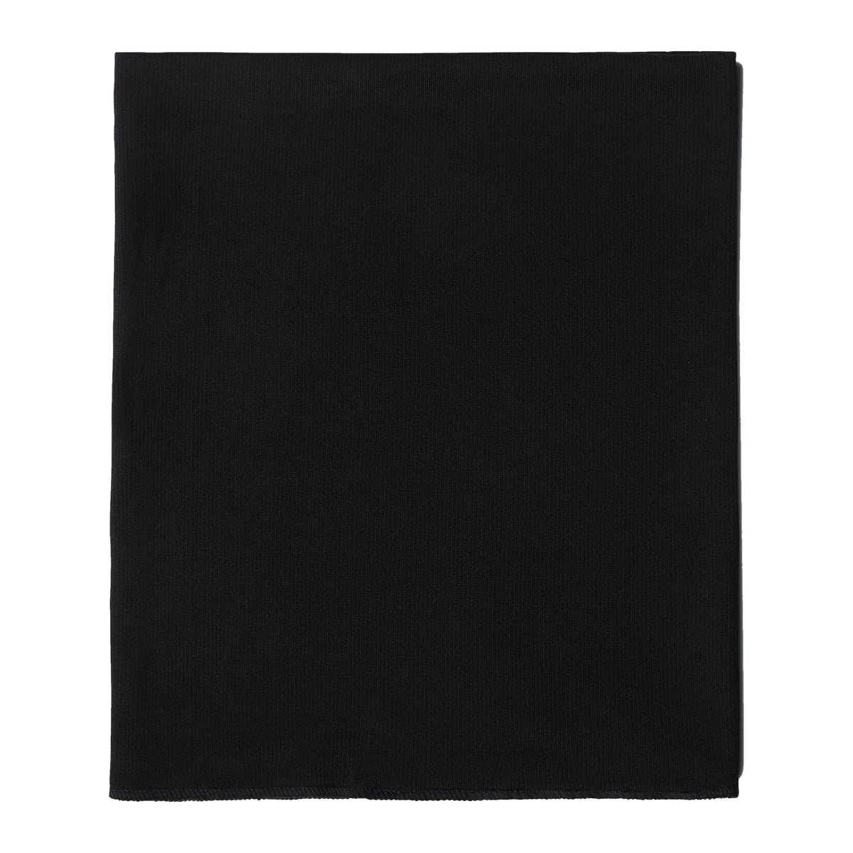 Braga de cuello The North Face Winter Seamless Reversible Neck Warmer TNF Black extendida en vertical sobre fondo blanco, lisa y sin logo, con el tejido acanalado y el borde rematado