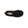 Vista superior de la bota UGG Classic Ultra Mini color Black con interior de lana UGGplush.