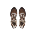 Zapatillas Vans Crosspath en vintage cocoa: vista superior del par con malla marrón, franja lateral crema, cordones planos a juego y forro interior beige con logo Vans Off The Wall.