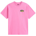 Camiseta Vans Downside SS Tee color Pink Fizz vista frontal con manga corta, cuello redondo y pequeño gráfico Vans en el pecho.