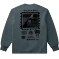 Vans I Need My Long Sleeve T-Shirt Mystic Moss vista trasera con gráfico Built for the Beach y diseño surf retro en la espalda.