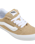 Cordones gruesos de las Zapatillas Vans Knu Skool Caqui con la suela blanca y los cordones blancos