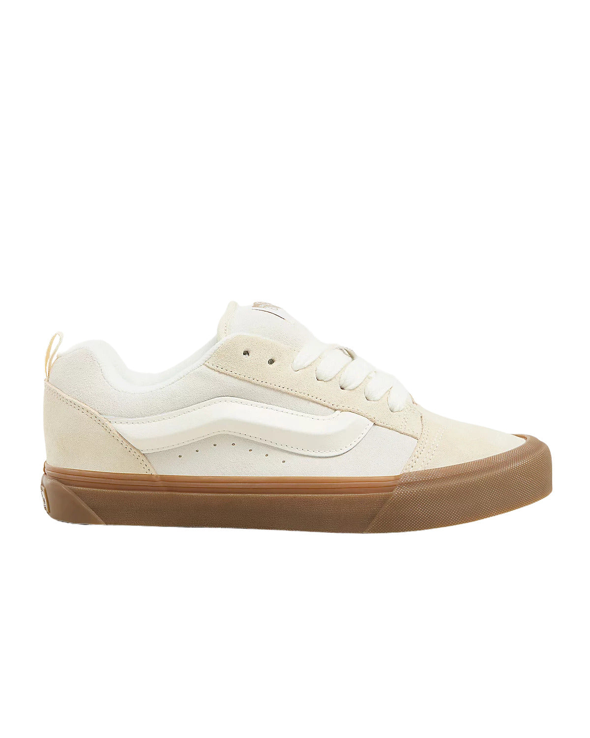 Zapatilla Vans Knu Skool beige Marshmallow Light Gum con la suela de goma y los cordones blancos