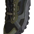 Detalle del sistema de cordones rápidos de las Vans MTE Crosspath XC verde oscuro.