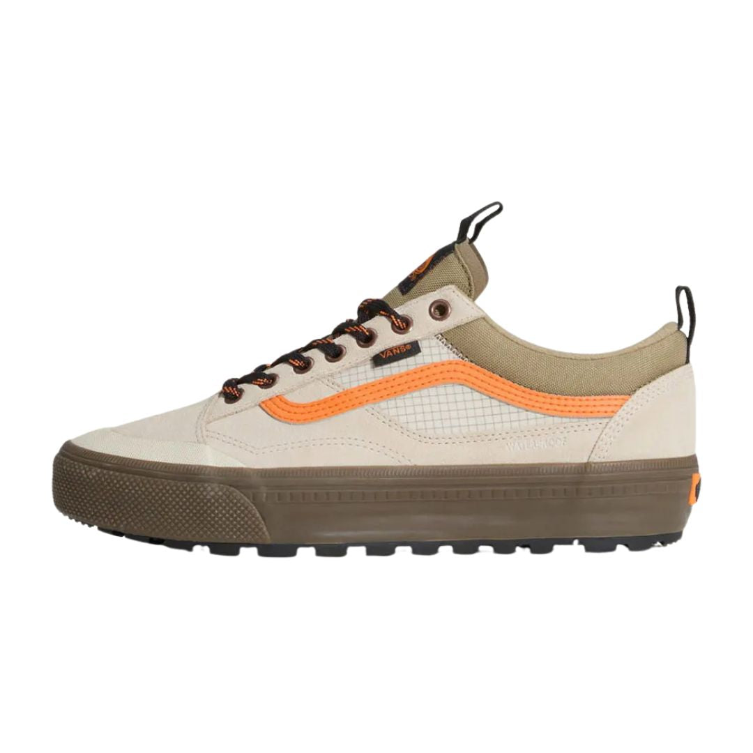 Vans MTE Old Skool Waterproof Insulated color Taupe Orange vista lateral interior derecha.