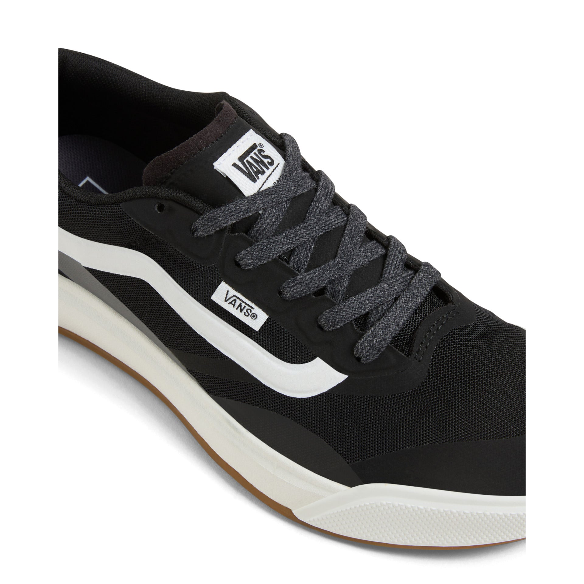 Cordones de las Zapatillas impermeables Vans MTE UltraRange 2.0 RW Negras con cordones negros y suela blanca