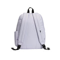 Vista trasera de la Vans Old Skool Classic Backpack lila mist con correas acolchadas ajustables.