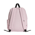Mochila Vans Old Skool Classic en color pale pink, vista trasera, con correas acolchadas ajustables, asa superior y bolsillo lateral en tono rosa pálido.