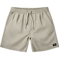 Vans Range Relaxed Sport Short color oatmeal vista frontal, shorts deportivos con ajuste relaxed, cintura elástica con cordón ajustable y bolsillos laterales.