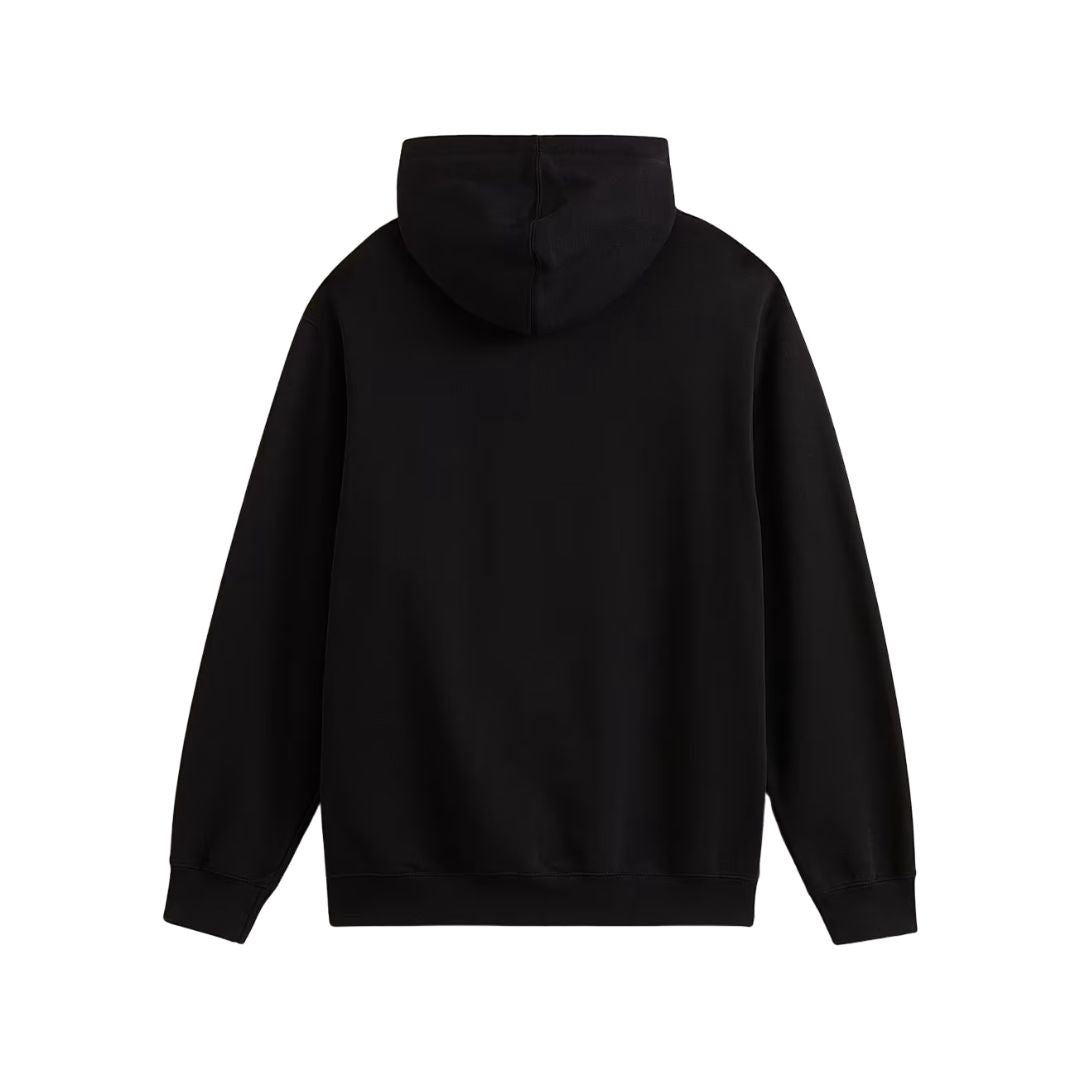 Sudadera Vans Salton Loose FT FZ PO negra vista trasera con capucha.
