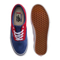 Vans Skate Era Blue Red vista superior y suela waffle SickStick color caramelo, cordones blancos y plantilla PopCush visible.