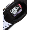 Vista superior de las zapatillas Vans Skate Old Skool black gum destacando plantilla POPCUSH y logo Vans.