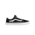 Vista lateral de las zapatillas Vans Skate Old Skool black white mostrando diseño clásico