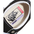Vista interior de las zapatillas Vans Skate Old Skool black white destacando plantilla POPCUSH y logo Vans.