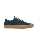 Vans Skate Old Skool color Blue Denim vista lateral completa del pie derecho.
