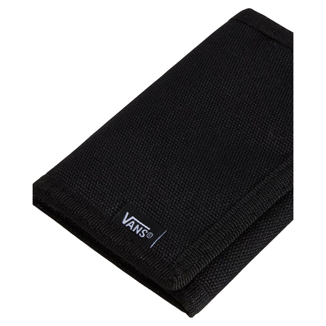 Cartera Vans Slipped black charcoal cerrada en posición vertical.