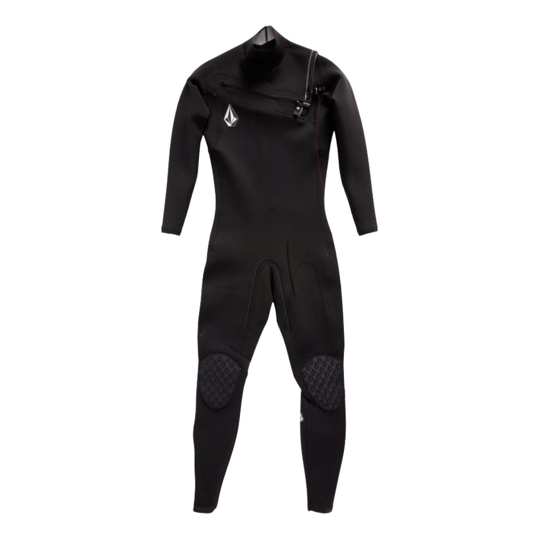 Traje de neopreno Volcom 2/2mm L/S Fullsuit negro vista frontal producto.