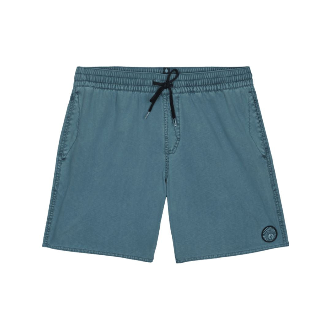 Volcom Center Trunk 17 Tradewinds bañador hombre frontal producto verde azulado.