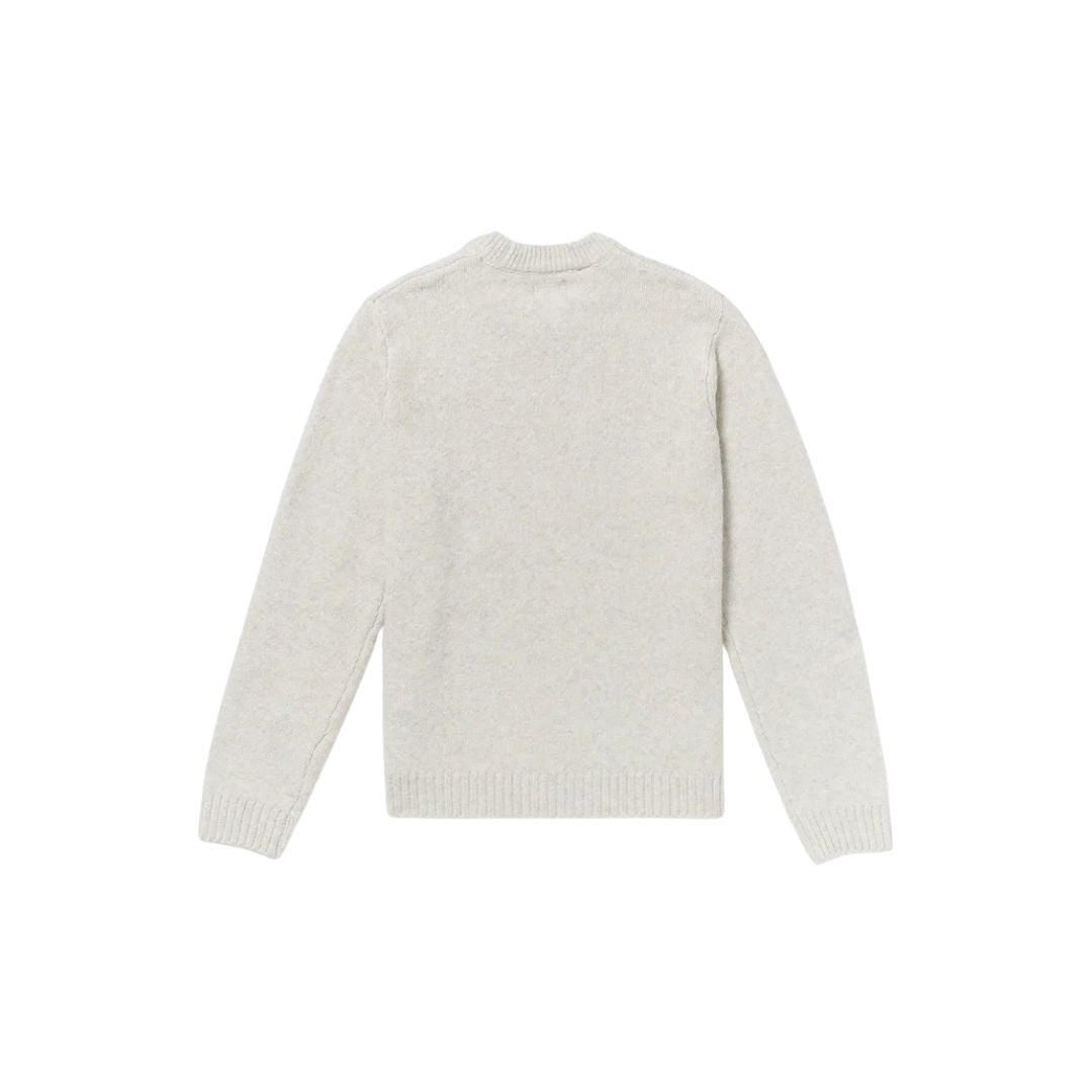 Volcom Edmonder II Sweater en color blanco sucio, vista posterior.