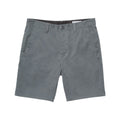 Pantalón corto Volcom Frickin Modern Stretch 19 pulgadas color Dark Slate vista frontal producto plano.