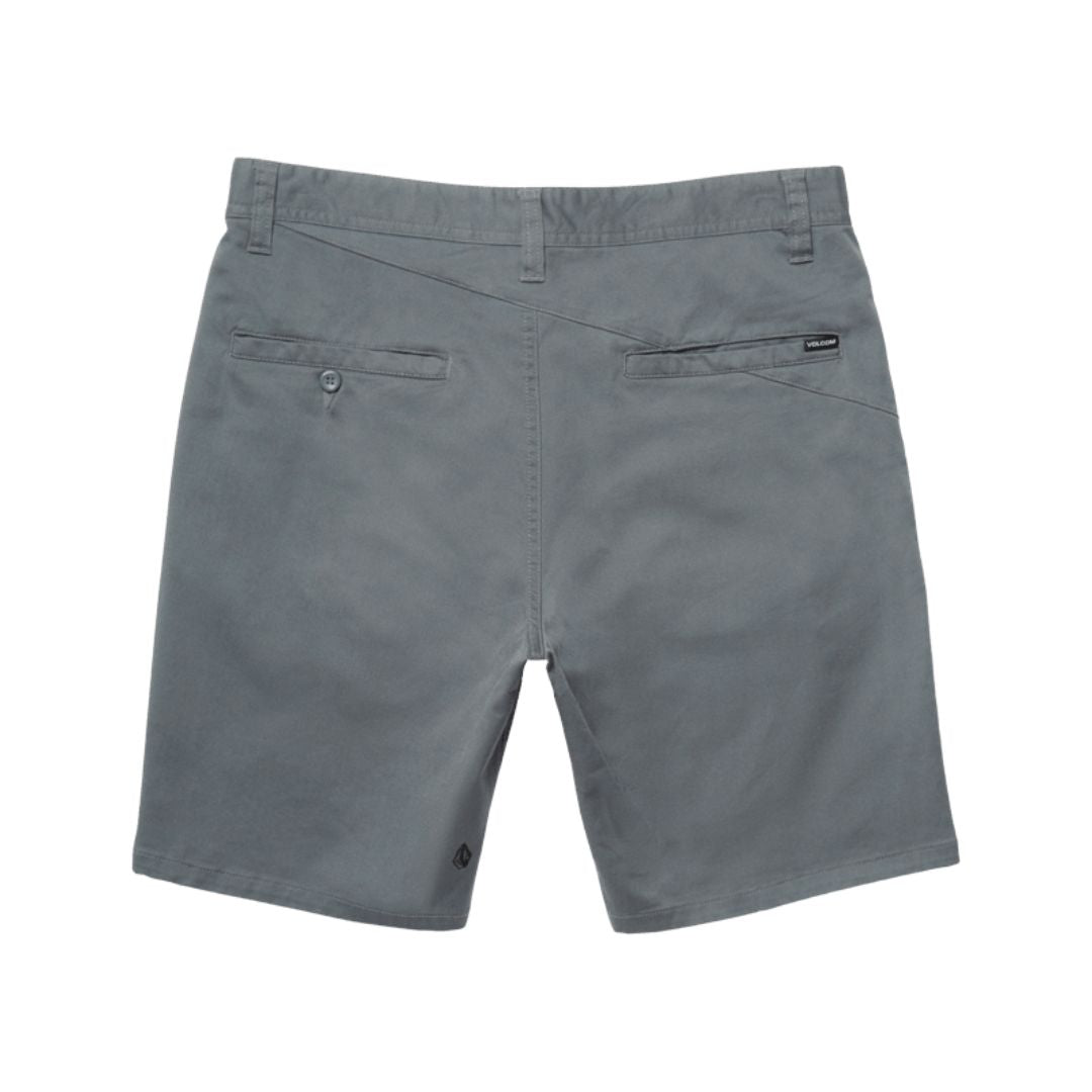 Pantalón corto Volcom Frickin Modern Stretch 19" Dark Slate vista trasera producto plano.