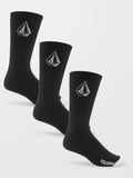 Calcetines Volcom Full Stone Sock 3PK negros