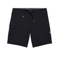 Volcom Lido Solid Mod 18 negro vista frontal completa bañador técnico para hombre.