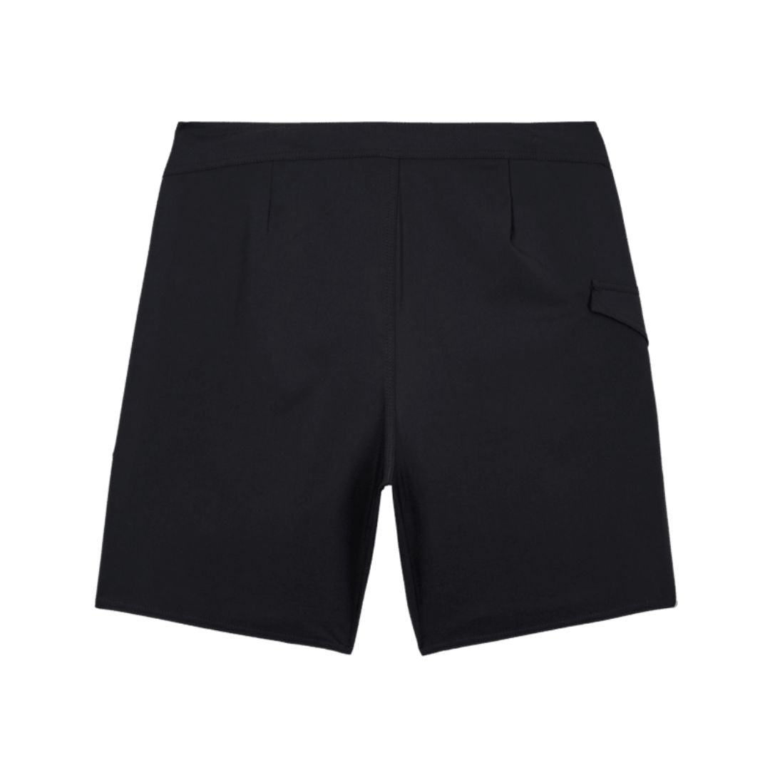 Volcom Lido Solid Mod 18 negro vista trasera producto aislado.