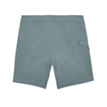 Volcom Lido Solid Mod 18 tradewinds verde grisáceo vista trasera producto sin modelo.
