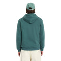Sudadera Volcom Single Stone Zip Riffle Green vista trasera con capucha y corte regular para hombre.