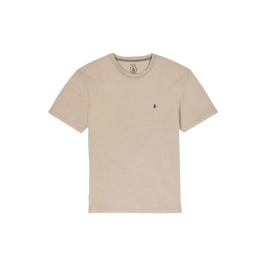 Camiseta Volcom Solid Stone EMB SST color Brindle vista frontal.