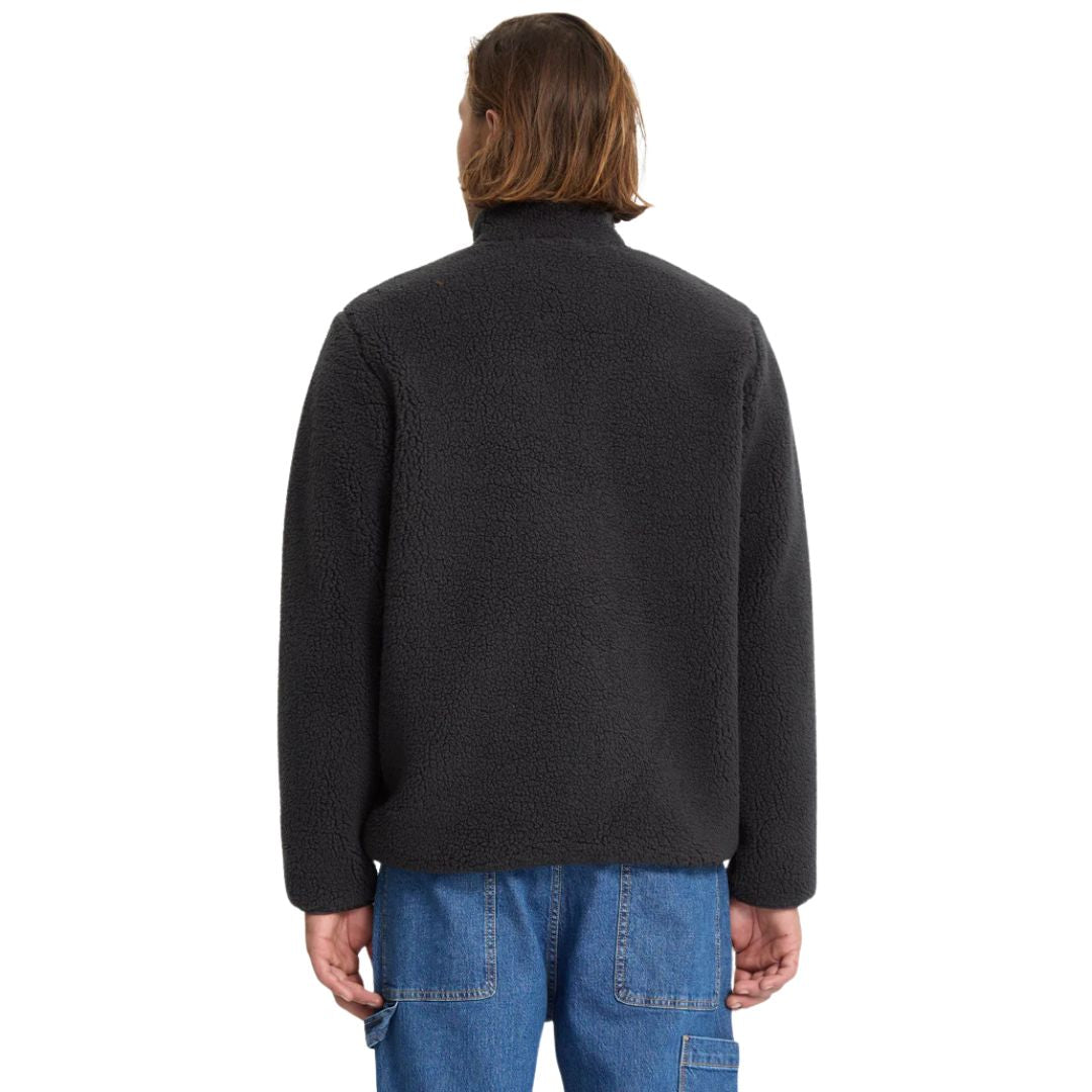 Chaqueta Volcom Storm Stone Zip color negro vista posterior.