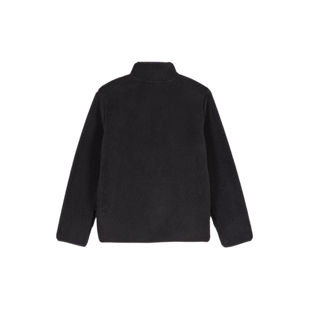 Chaqueta Volcom Storm Stone Zip color negro vista trasera sobre fondo blanco.