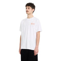 Camiseta Volcom Workwear SST blanco vista lateral completa con corte amplio.