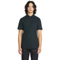 VOLCOM WOWZER POLO SS negro vista frontal modelo hombre corte moderno.