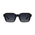 Gafas de sol Warmouth Dustin Black Black vista frontal, montura negra de policarbonato con cristales naranjas UV400.
